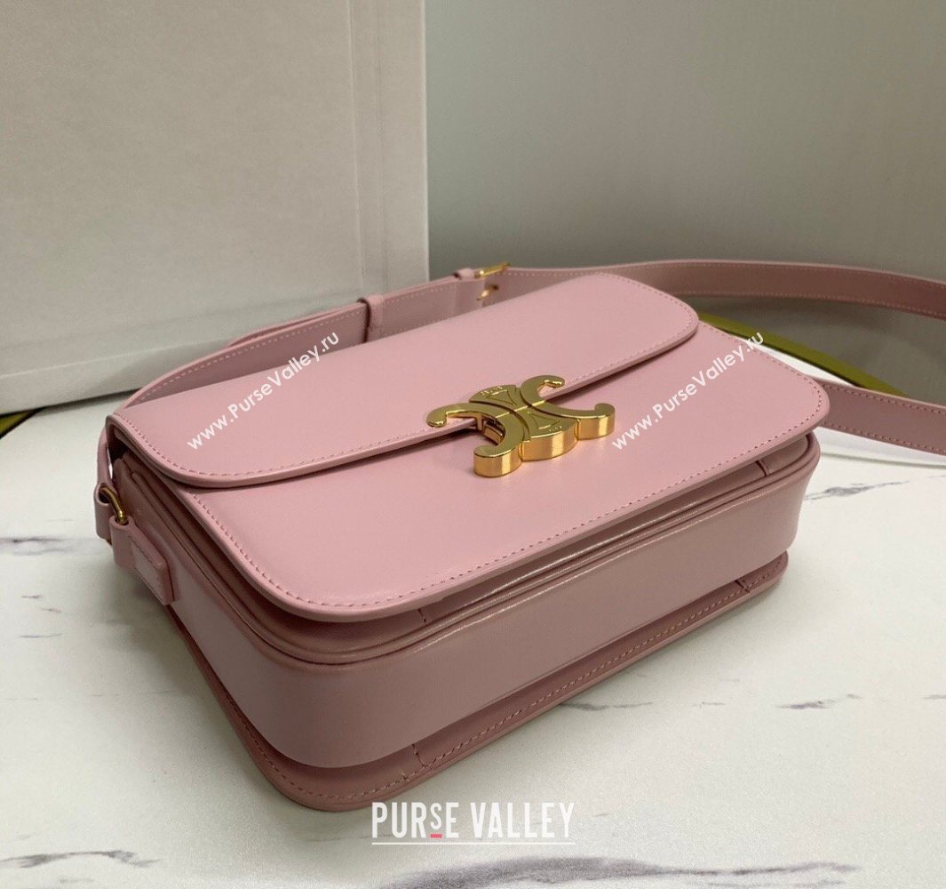 Celine Classique Triomphe Bag in Shiny Calfskin Leather 187366 Sakura Pink 2026 (BL-260121046)