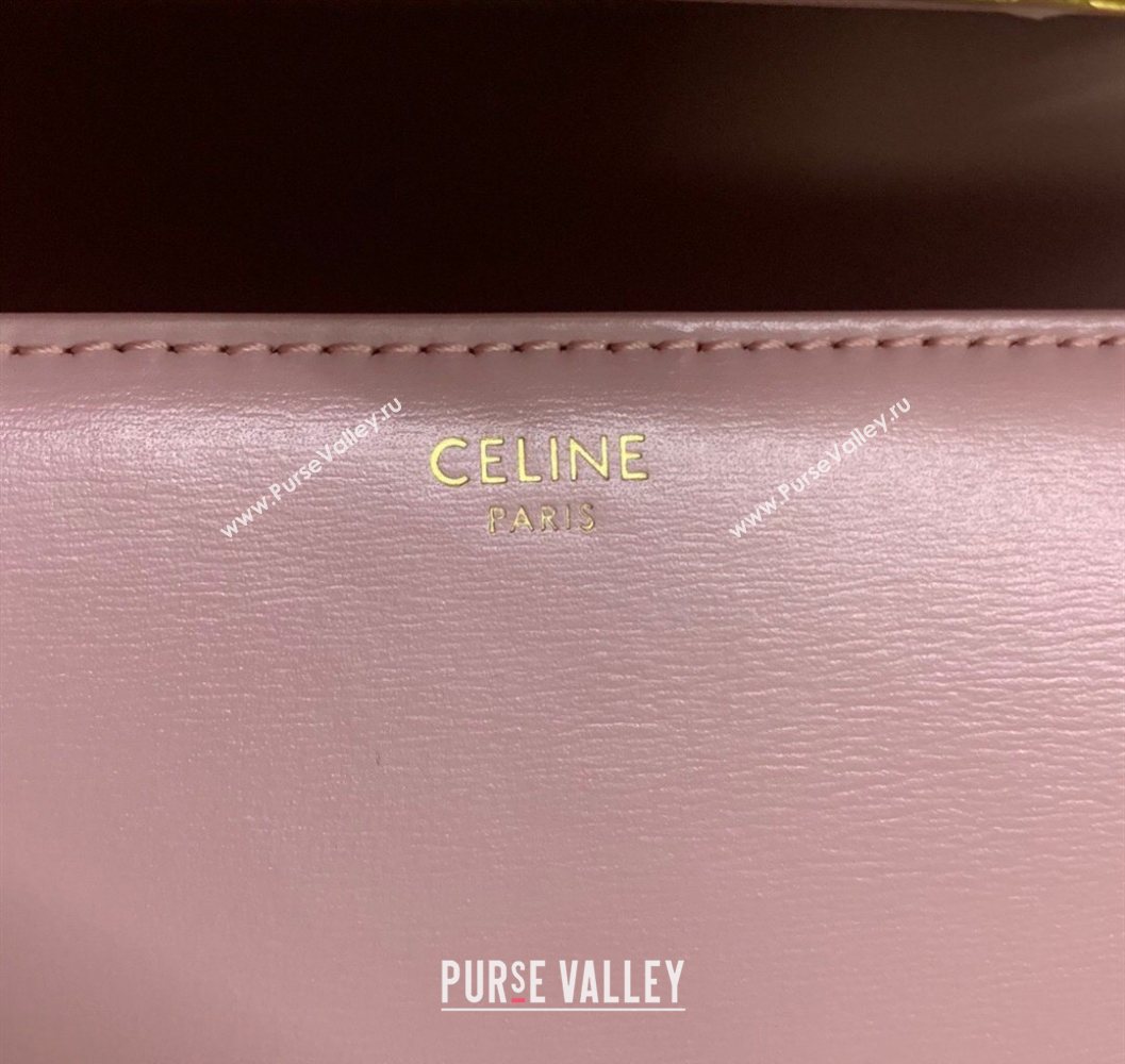 Celine Classique Triomphe Bag in Shiny Calfskin Leather 187366 Sakura Pink 2026 (BL-260121046)