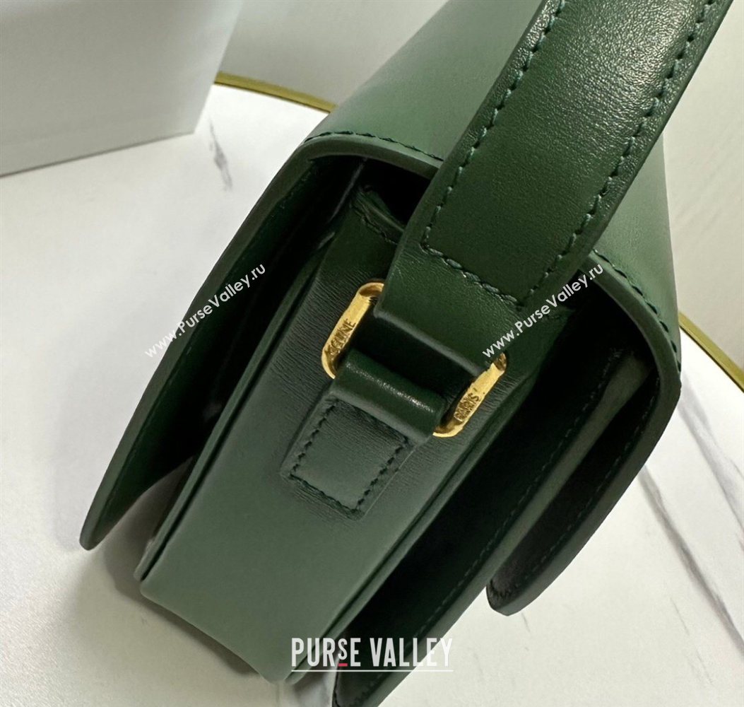 Celine Classique Triomphe Bag in Shiny Calfskin Leather 187366 Amazon Green 2026 (BL-260121047)
