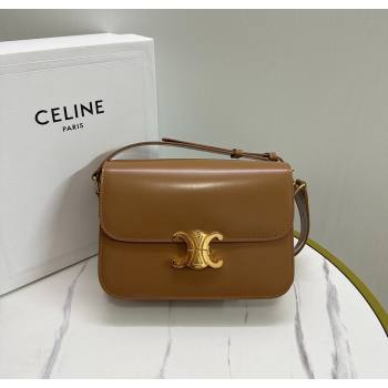 Celine Classique Triomphe Bag in Shiny Calfskin Leather 187366 Bronze 2026 (BL-260121049)