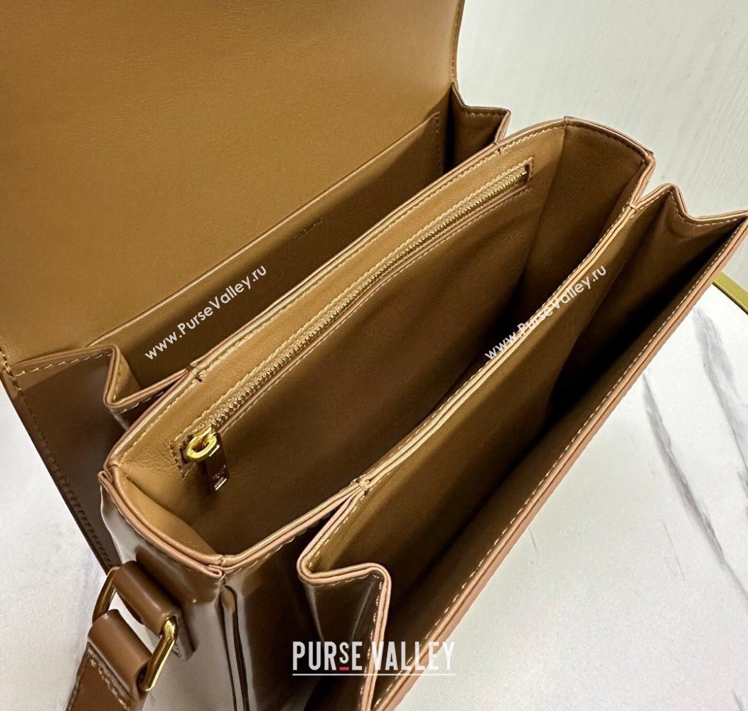 Celine Classique Triomphe Bag in Shiny Calfskin Leather 187366 Bronze 2026 (BL-260121049)