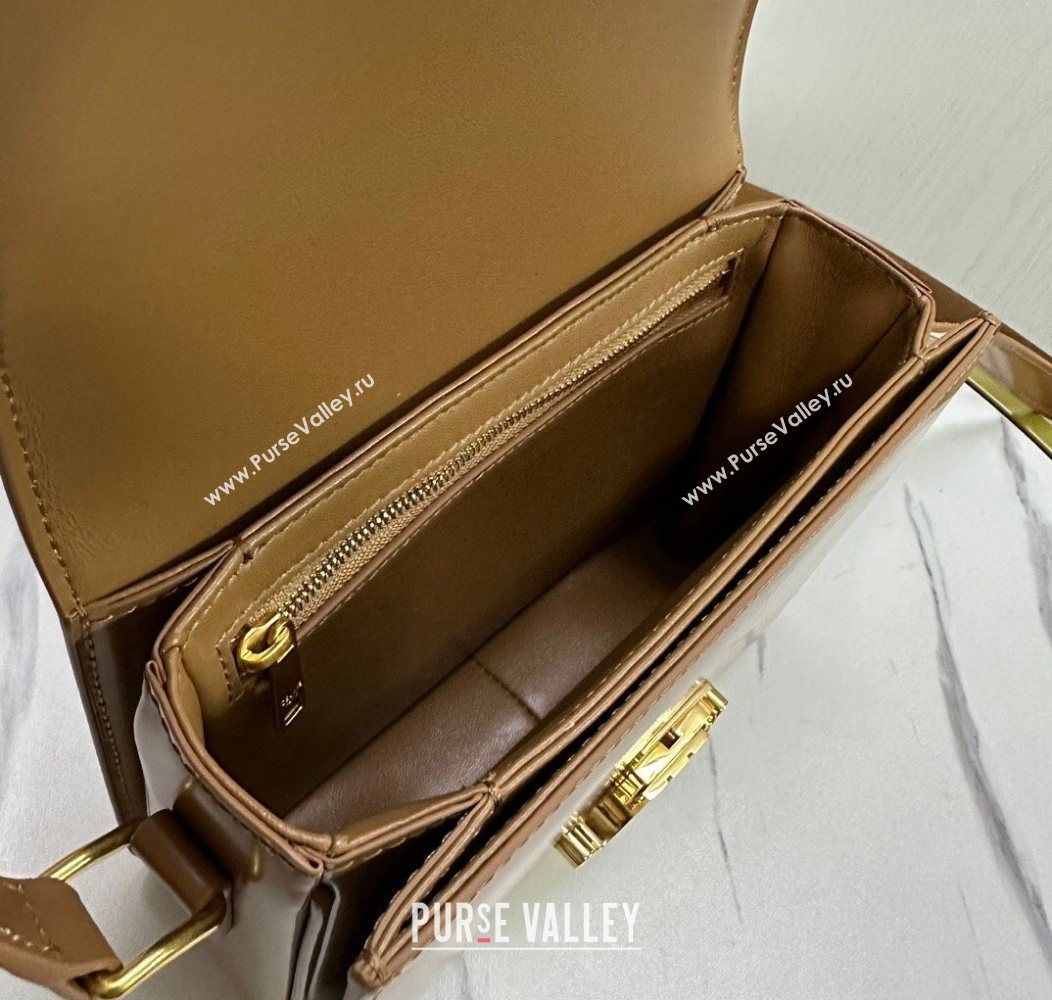 Celine Teen Triomphe Mini Bag in Shiny Calfskin Leather 188423 Bronze 2026 (BL-260121030)