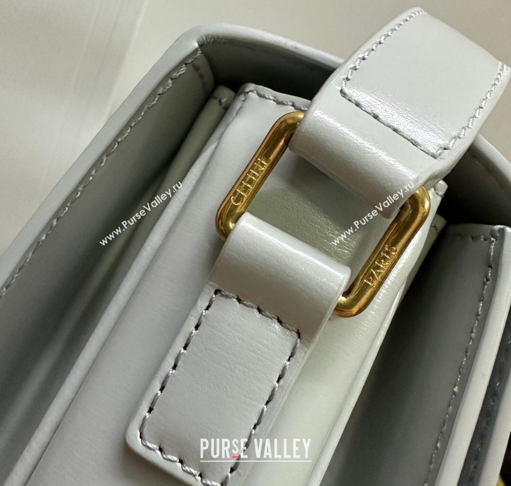 Celine Classique Triomphe Bag in Shiny Calfskin Leather 187366 Soft Blue 2026 (BL-260121050)