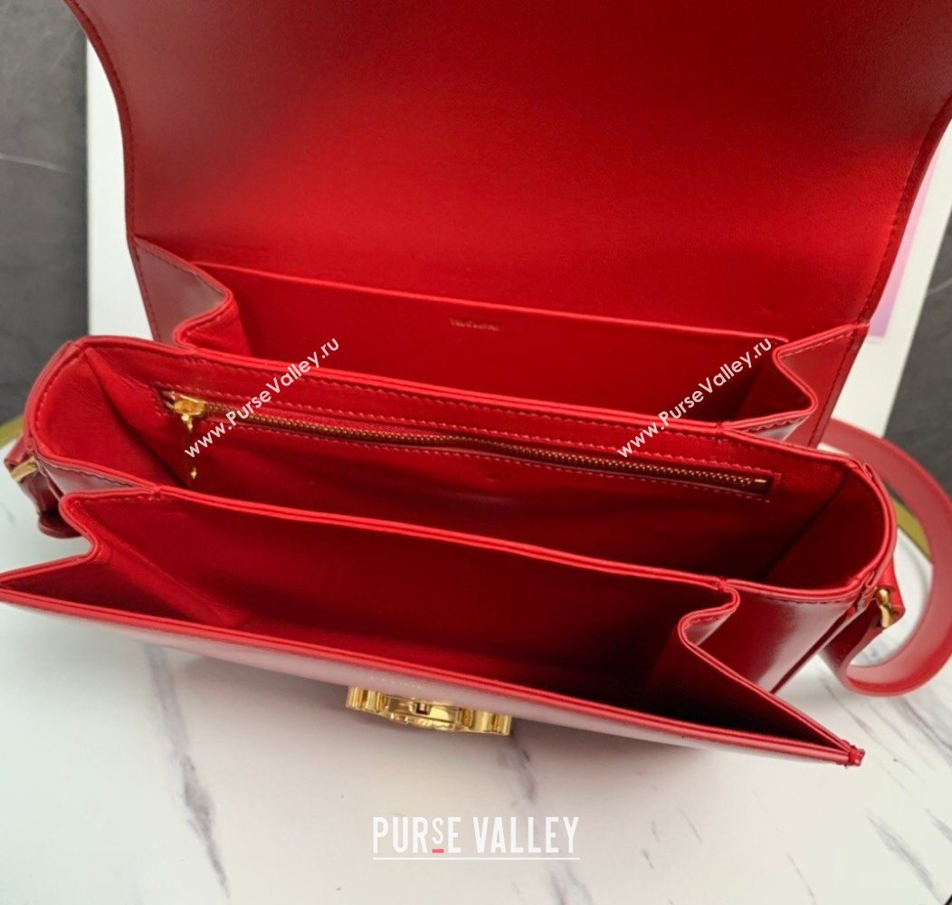Celine Classique Triomphe Bag in Shiny Calfskin Leather 187366 Red 2026 (BL-260121051)