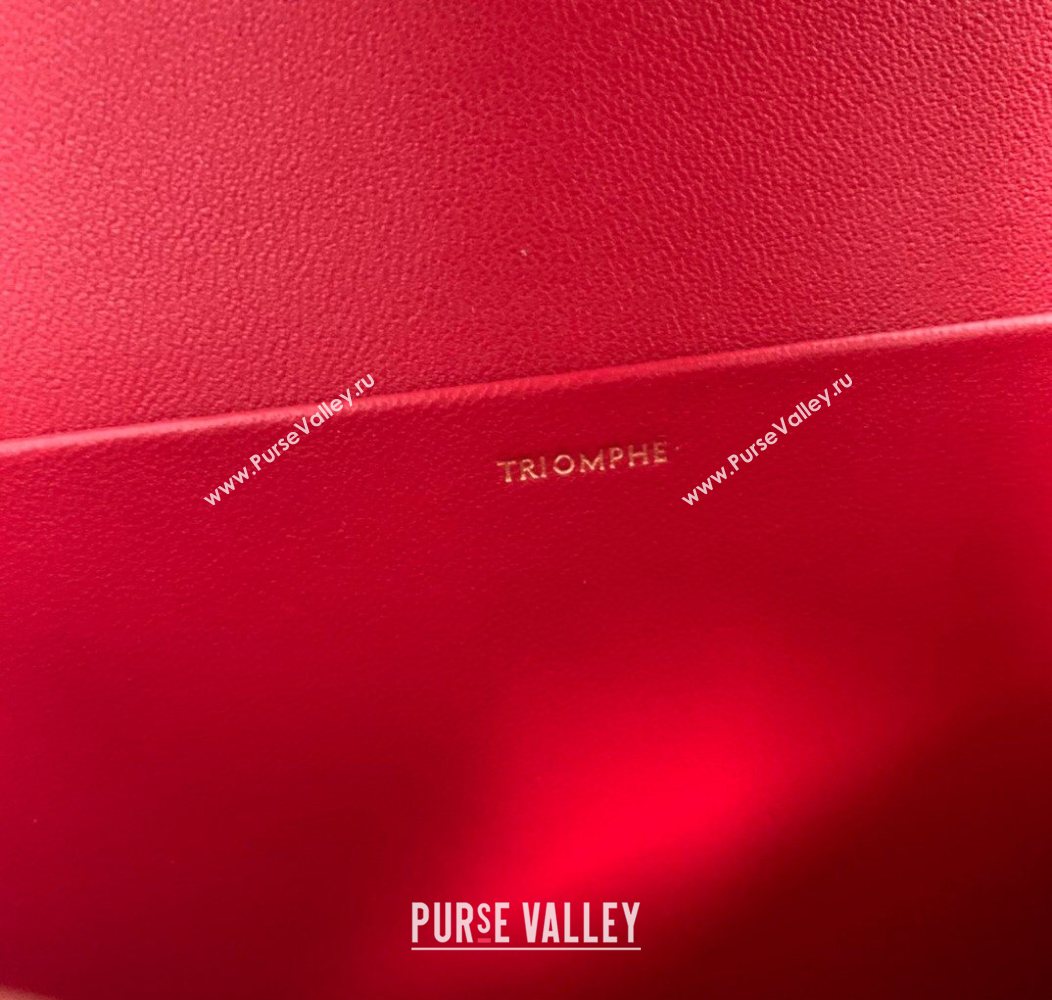 Celine Classique Triomphe Bag in Shiny Calfskin Leather 187366 Red 2026 (BL-260121051)