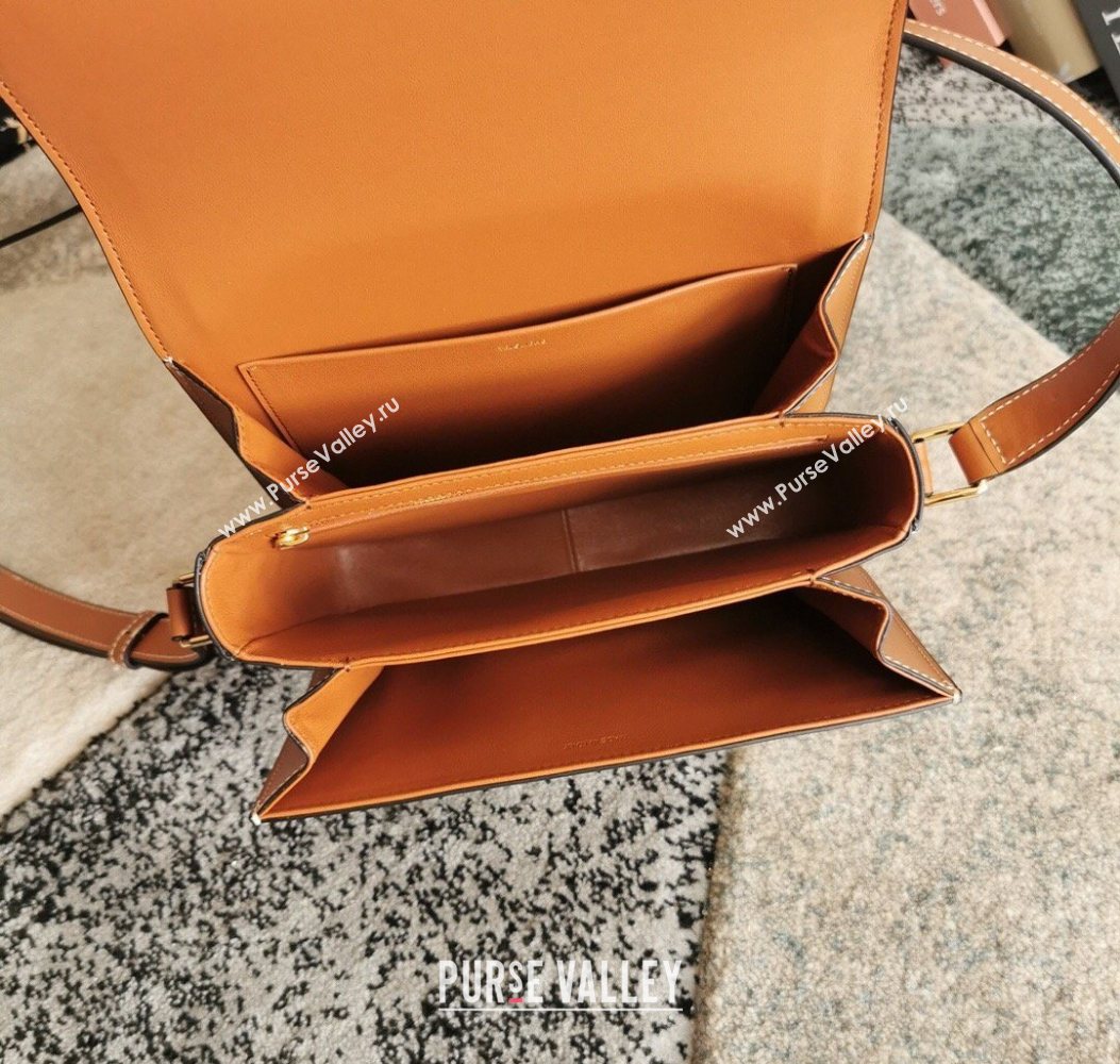 Celine Classique Triomphe Bag in Canvas and Calfskin Leather 187366 White 2026 (BL-260121053)