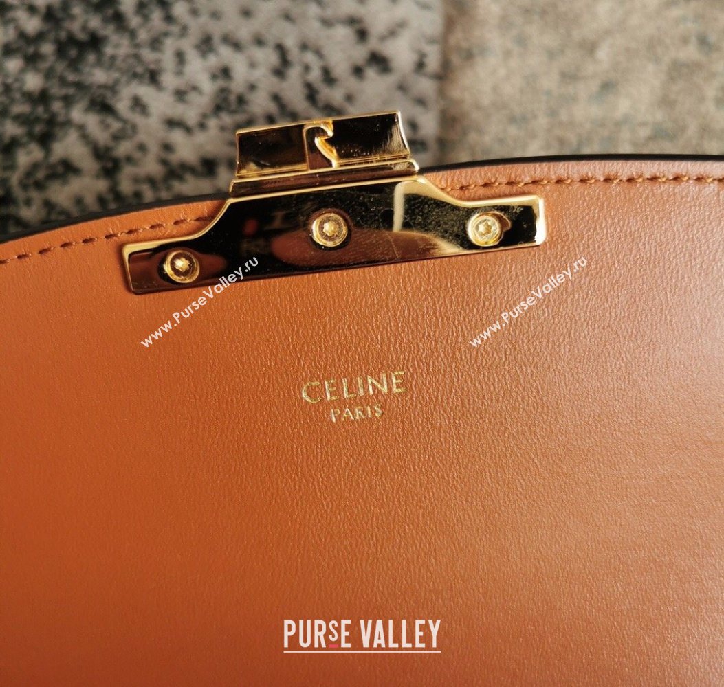 Celine Classique Triomphe Bag in Canvas and Calfskin Leather 187366 White 2026 (BL-260121053)