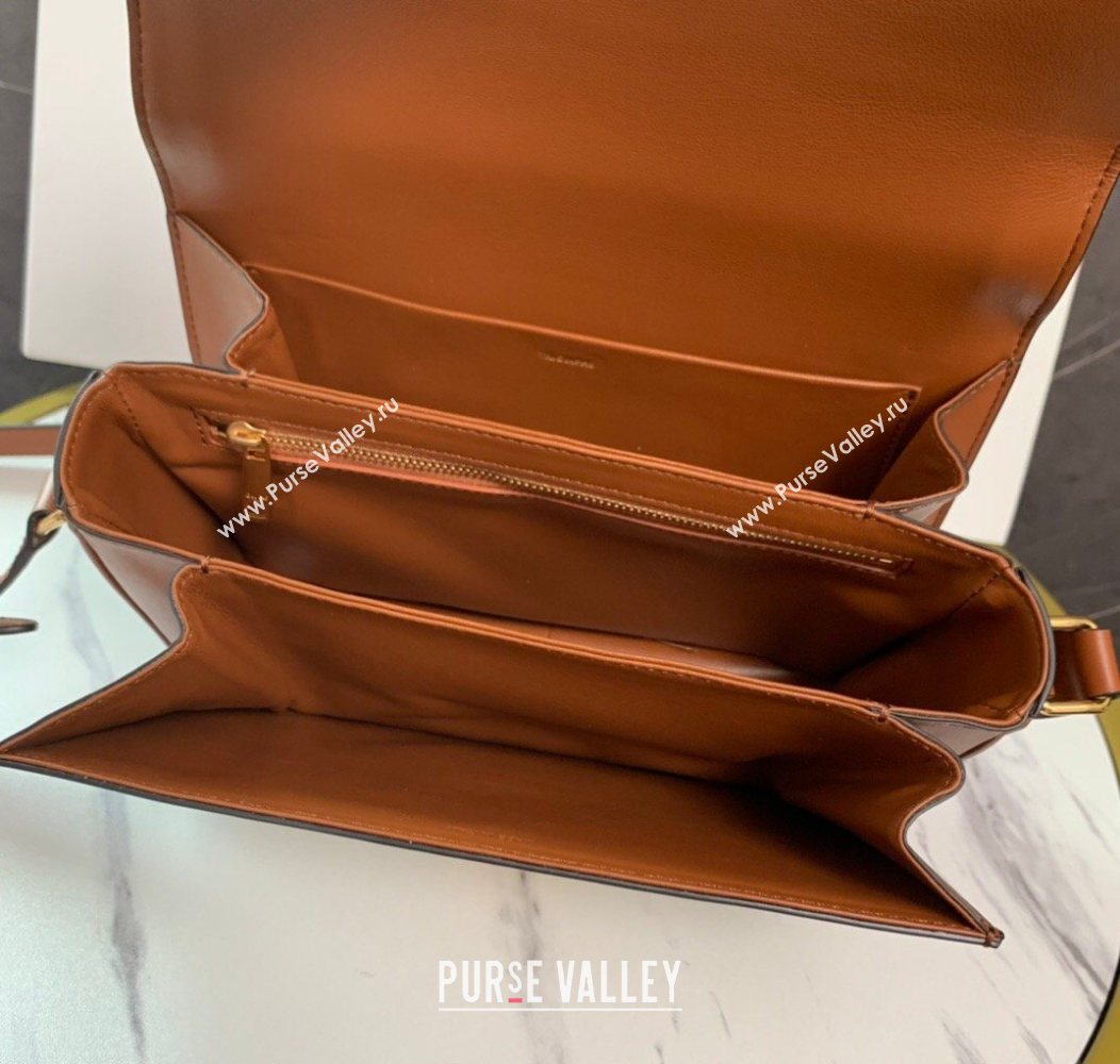 Celine Classique Triomphe Bag in Linen Canvas and Calfskin Leather 187366 Beige 2026 (BL-260121054)