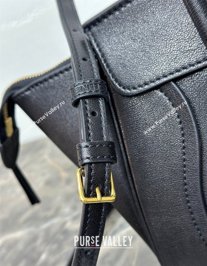 Celine Small New Luggage in Supple Shiny Lambskin 124213 Black 2025 (BL-260121057)