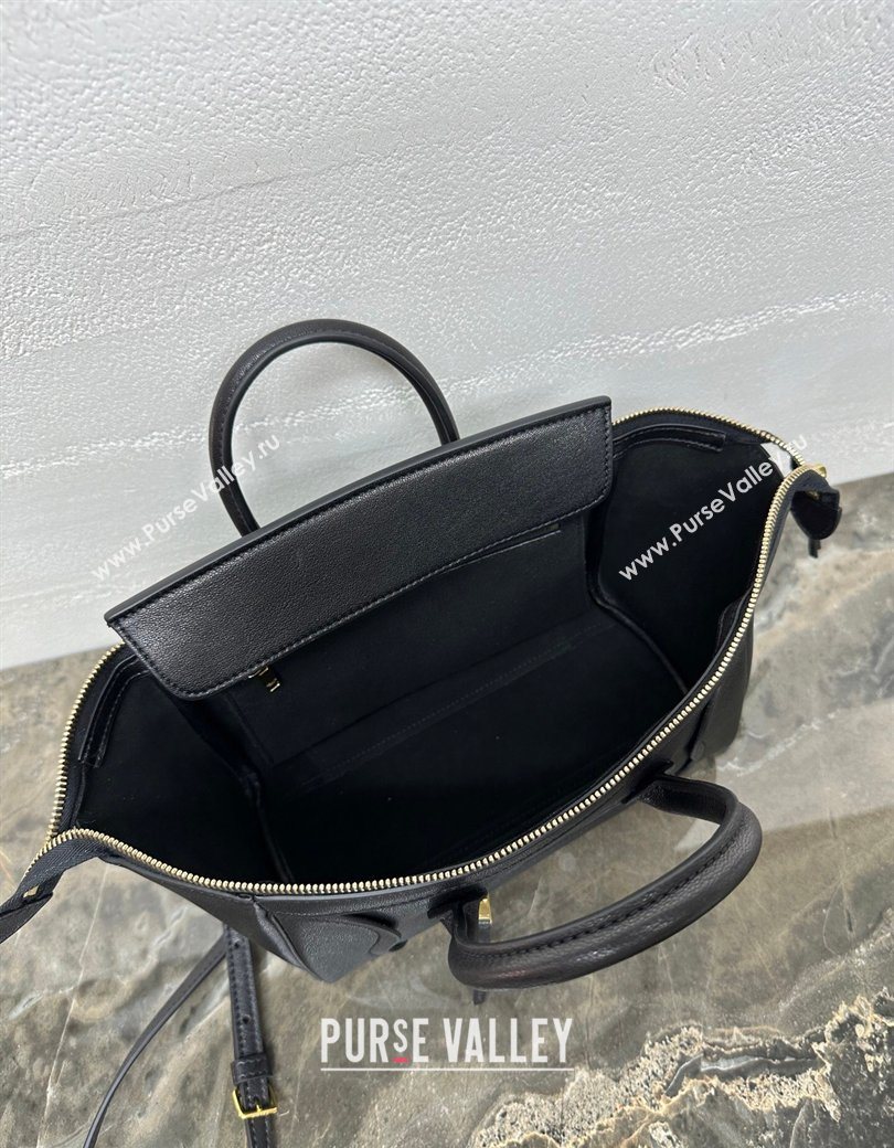 Celine Small New Luggage in Supple Shiny Lambskin 124213 Black 2025 (BL-260121057)