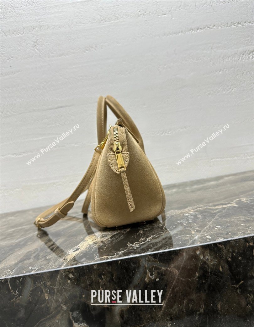 Celine Small New Luggage in Suede Beige 124213 2025 (BL-260121060)