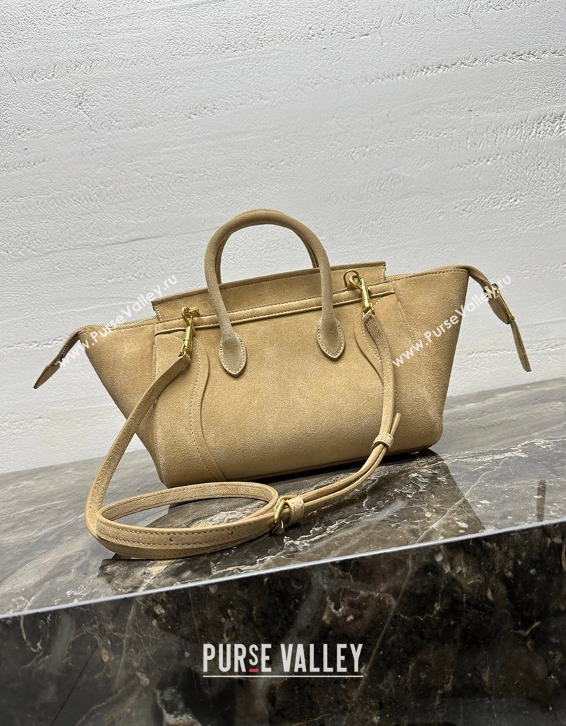 Celine Small New Luggage in Suede Beige 124213 2025 (BL-260121060)