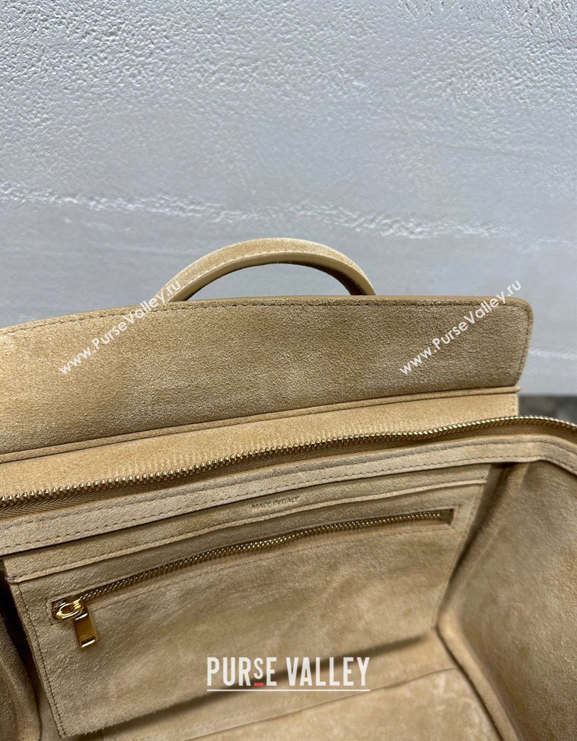 Celine Small New Luggage in Suede Beige 124213 2025 (BL-260121060)