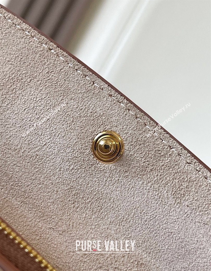 Celine Trio Flap Bag in Smooth Lambskin Leather Tan Brown 2026 10P862 (BL-260121001)