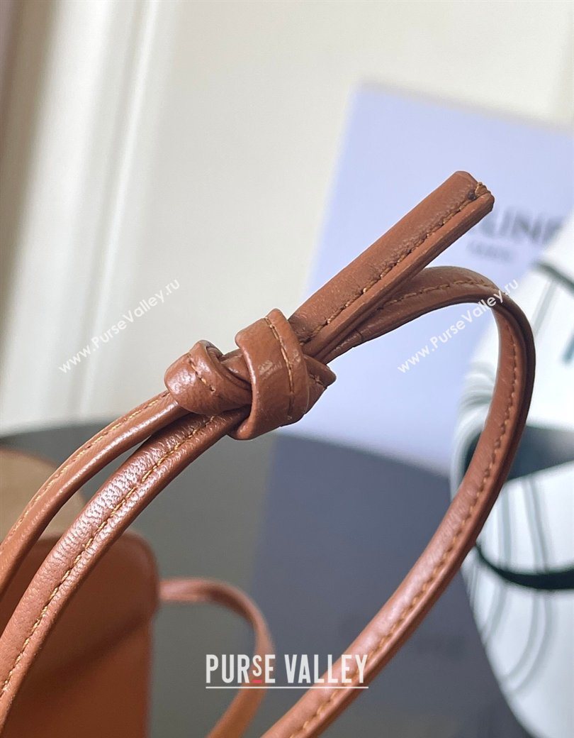 Celine Trio Flap Bag in Smooth Lambskin Leather Tan Brown 2026 10P862 (BL-260121001)