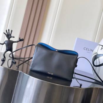 Celine Trio Flap Bag in Smooth Lambskin Leather Black 2026 10P862 (BL-260121003)