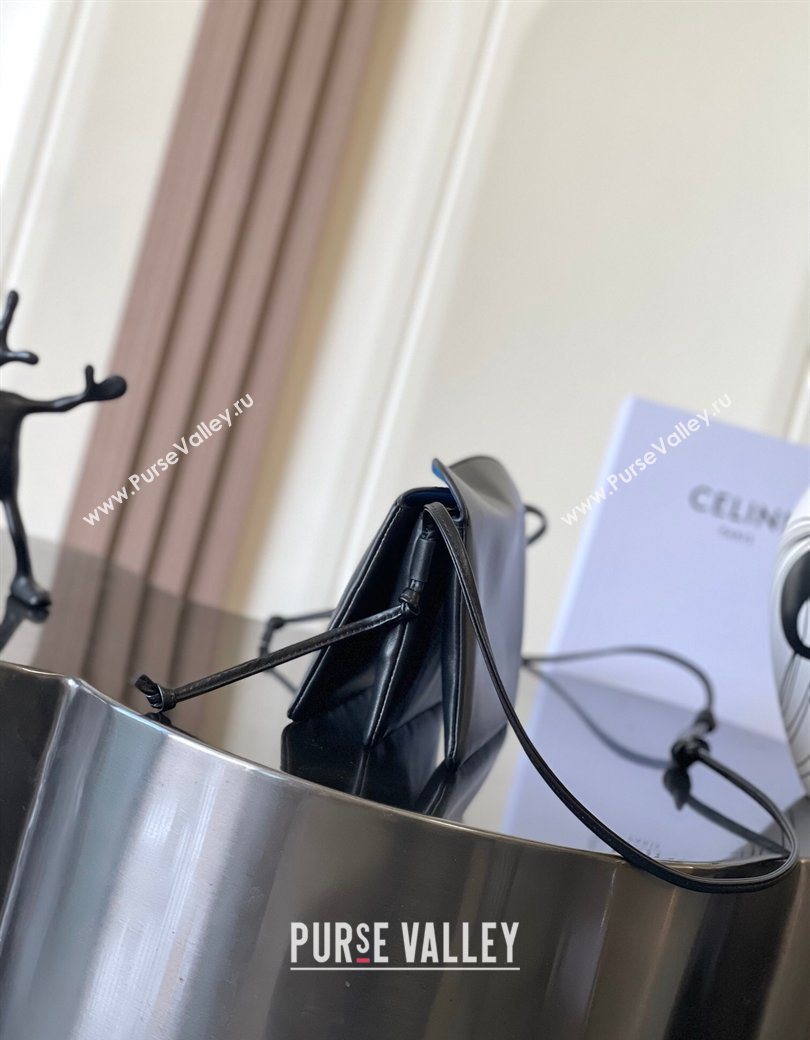 Celine Trio Flap Bag in Smooth Lambskin Leather Black 2026 10P862 (BL-260121003)
