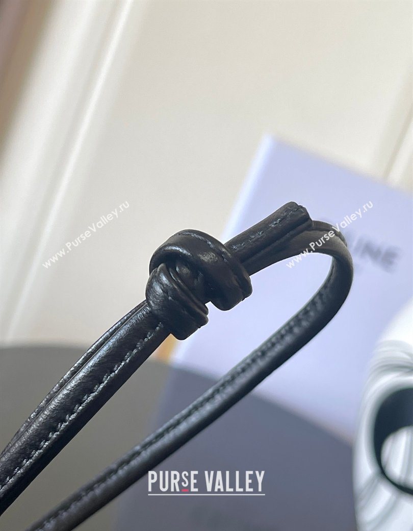 Celine Trio Flap Bag in Smooth Lambskin Leather Black 2026 10P862 (BL-260121003)