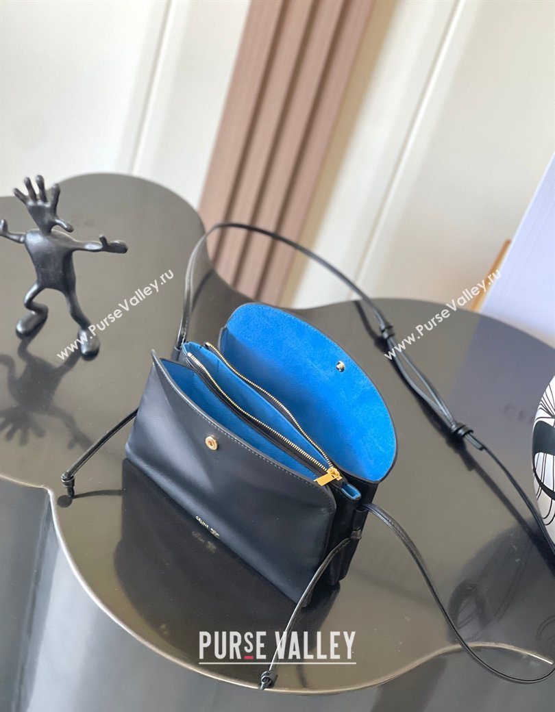Celine Trio Flap Bag in Smooth Lambskin Leather Black 2026 10P862 (BL-260121003)