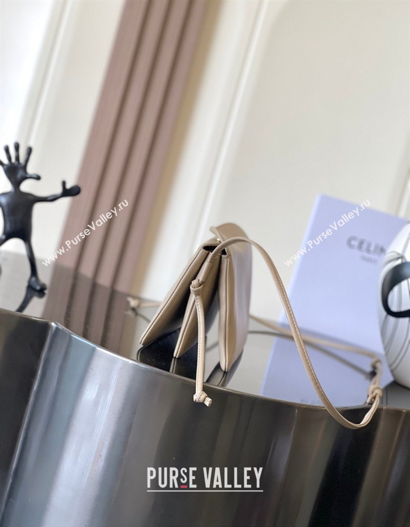 Celine Trio Flap Bag in Smooth Lambskin Leather Safari Beige 2026 10P862 (BL-260121004)