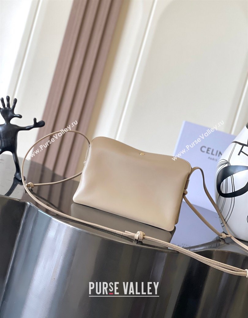 Celine Trio Flap Bag in Smooth Lambskin Leather Safari Beige 2026 10P862 (BL-260121004)