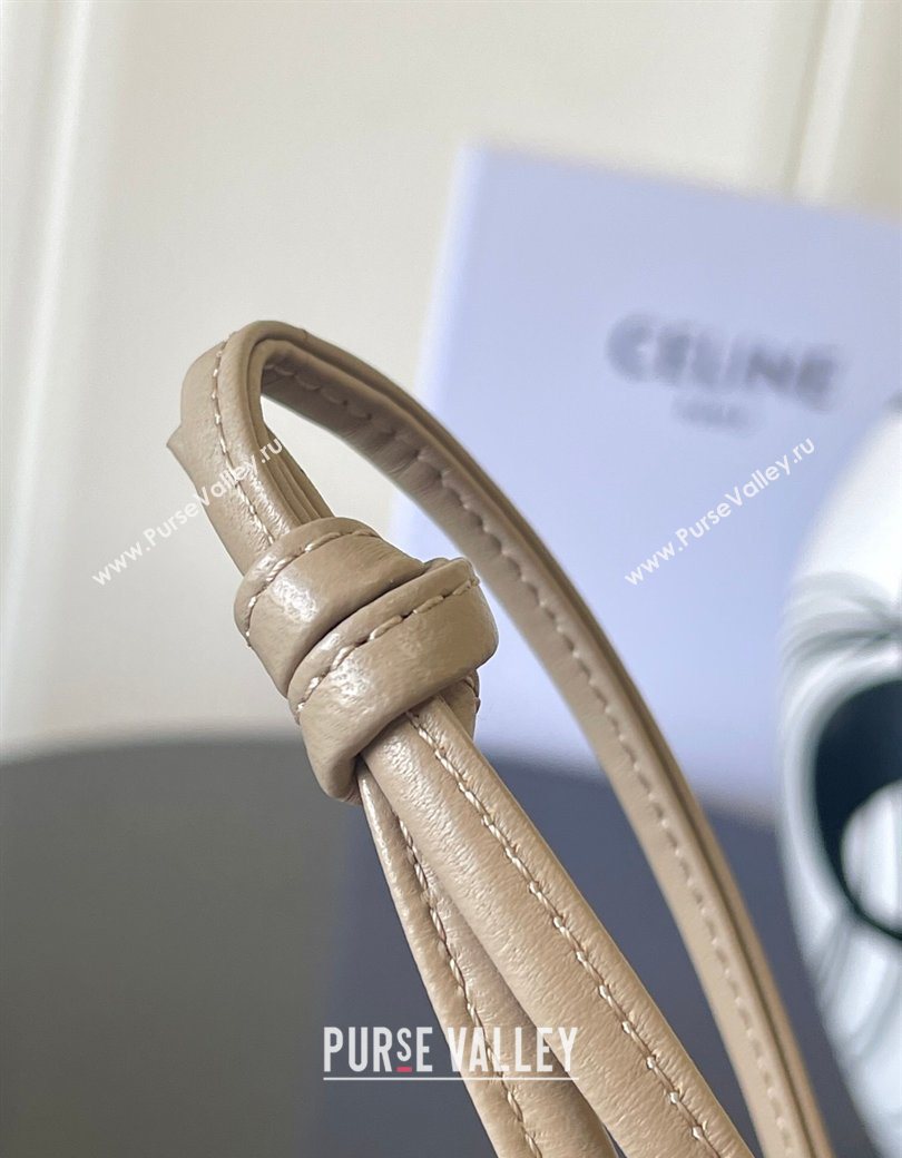 Celine Trio Flap Bag in Smooth Lambskin Leather Safari Beige 2026 10P862 (BL-260121004)