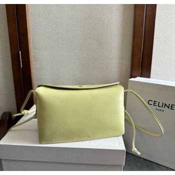 Celine Trio Flap Bag in Smooth Lambskin Leather Citrus Yellow 2026 10P862 (BL-260121005)