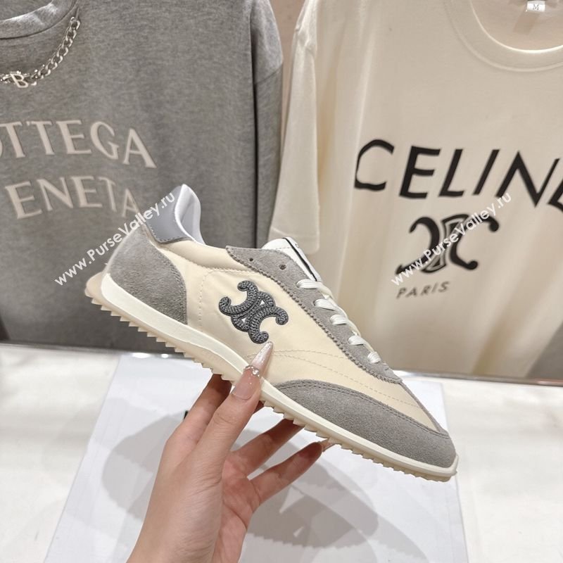 Celine Racer Sneakers in Nylon, Suede and Leather Beige/Grey 2026 0227 (MD-260227039)