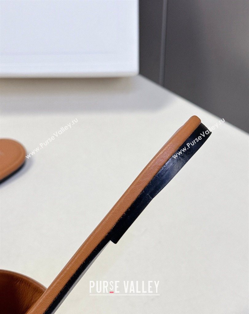 Celine Coast Flat Slides Sandal in Lambskin Leather Sahara 2026 0227 (MD-260227012)