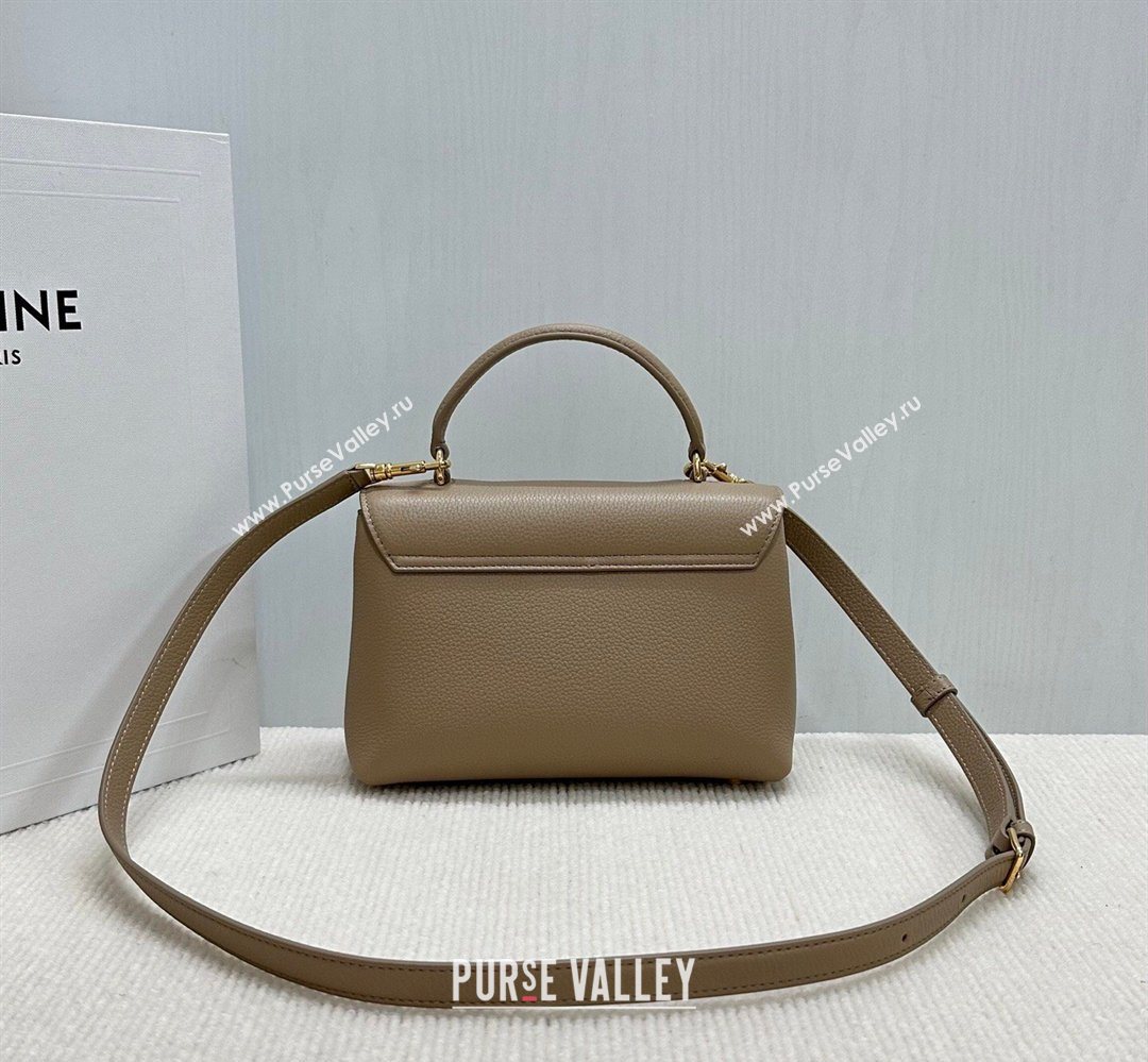 Celine Teen Nino Bag in Grained Supple Calfskin Smoked Brown 2026 118113 (BL-260411010)