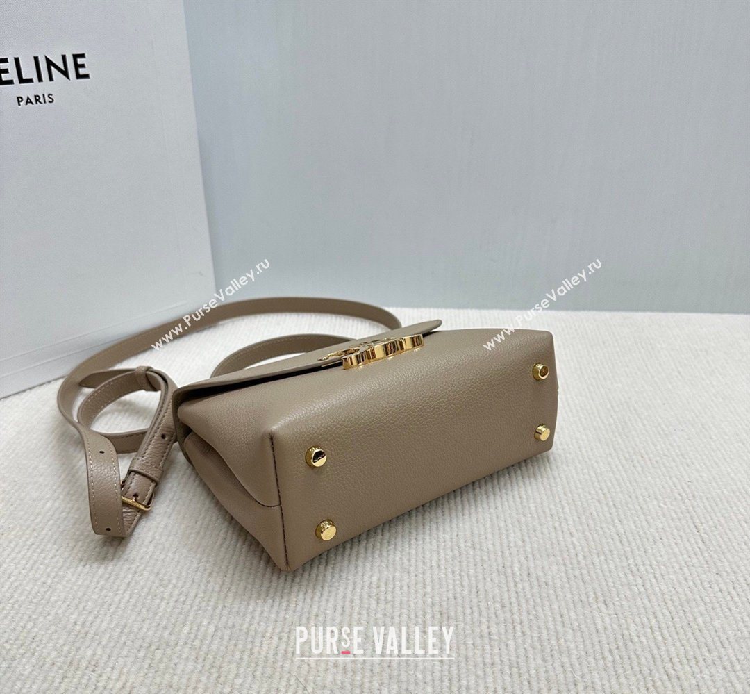 Celine Teen Nino Bag in Grained Supple Calfskin Smoked Brown 2026 118113 (BL-260411010)