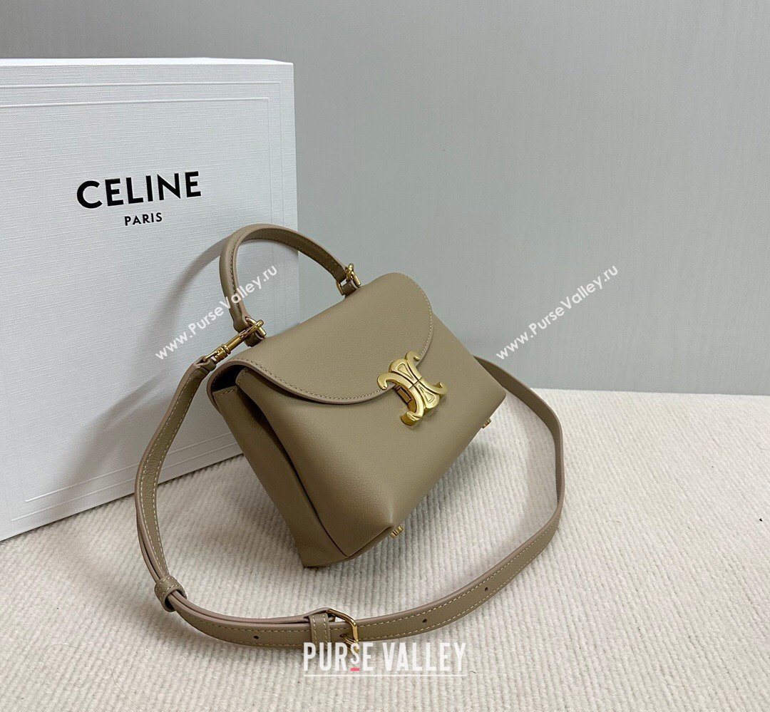 Celine Teen Nino Bag in Grained Supple Calfskin Cappuccino 2026 118113 (BL-260411016)