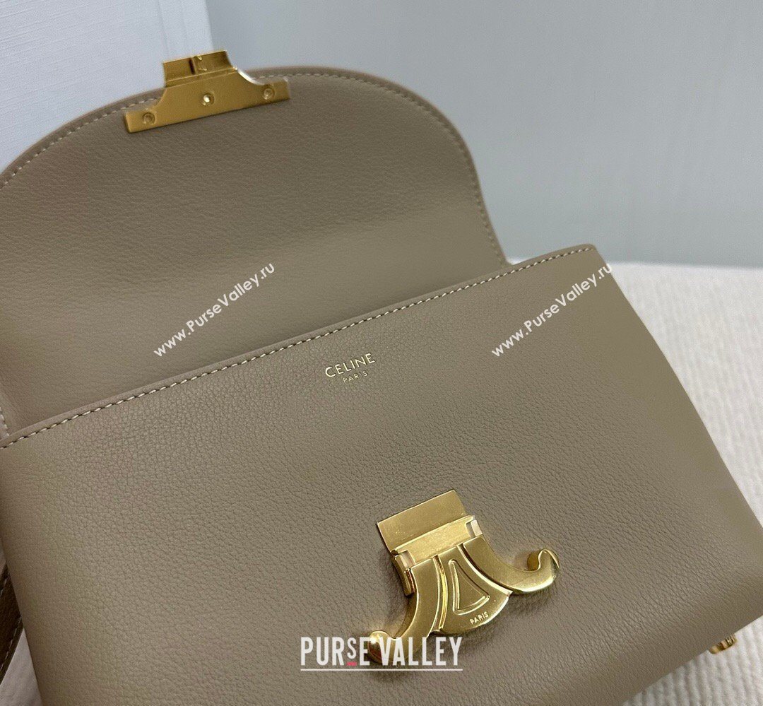 Celine Teen Nino Bag in Grained Supple Calfskin Cappuccino 2026 118113 (BL-260411016)