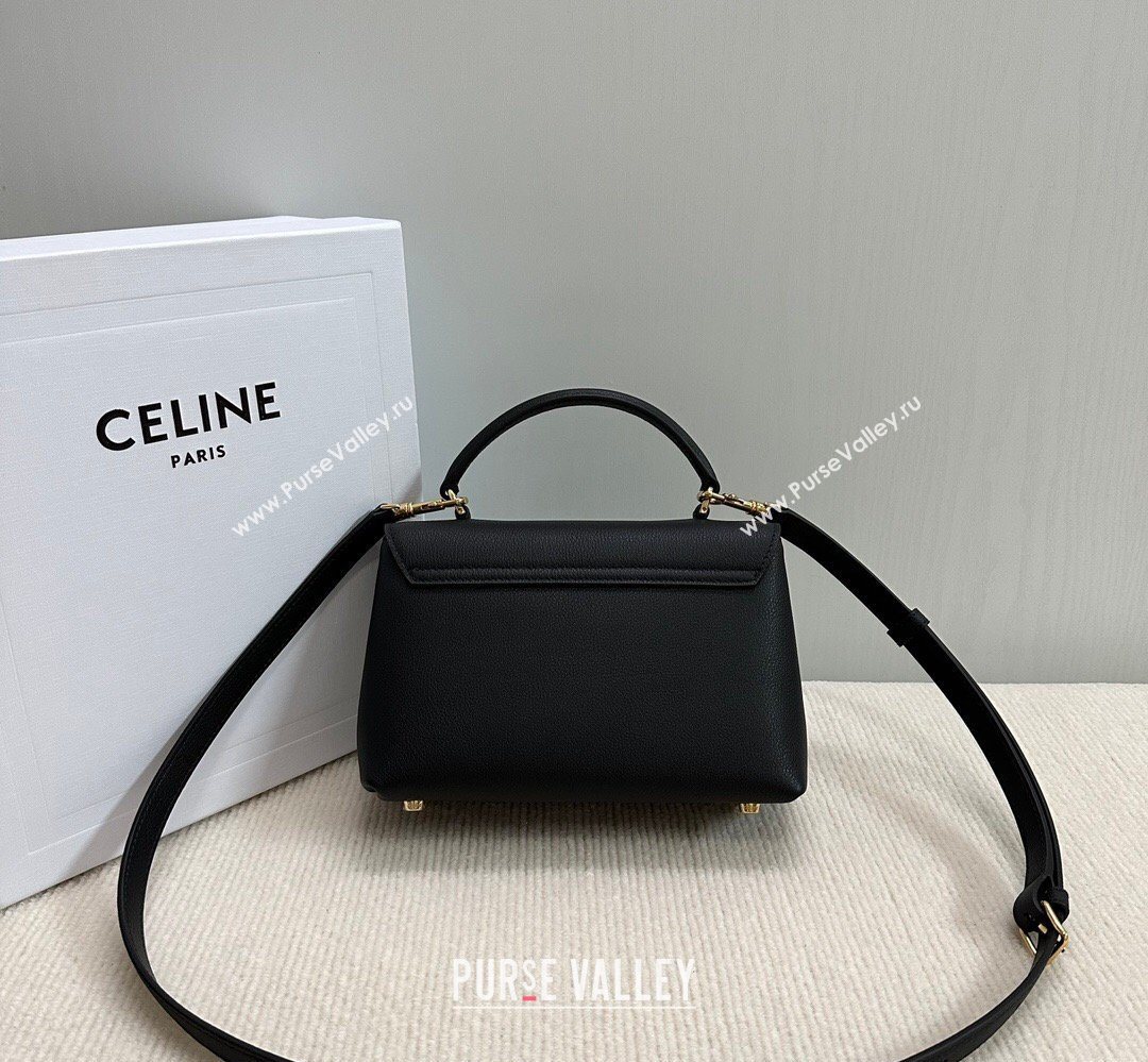 Celine Teen Nino Bag in Grained Supple Calfskin Black 2026 118113 (BL-260411018)