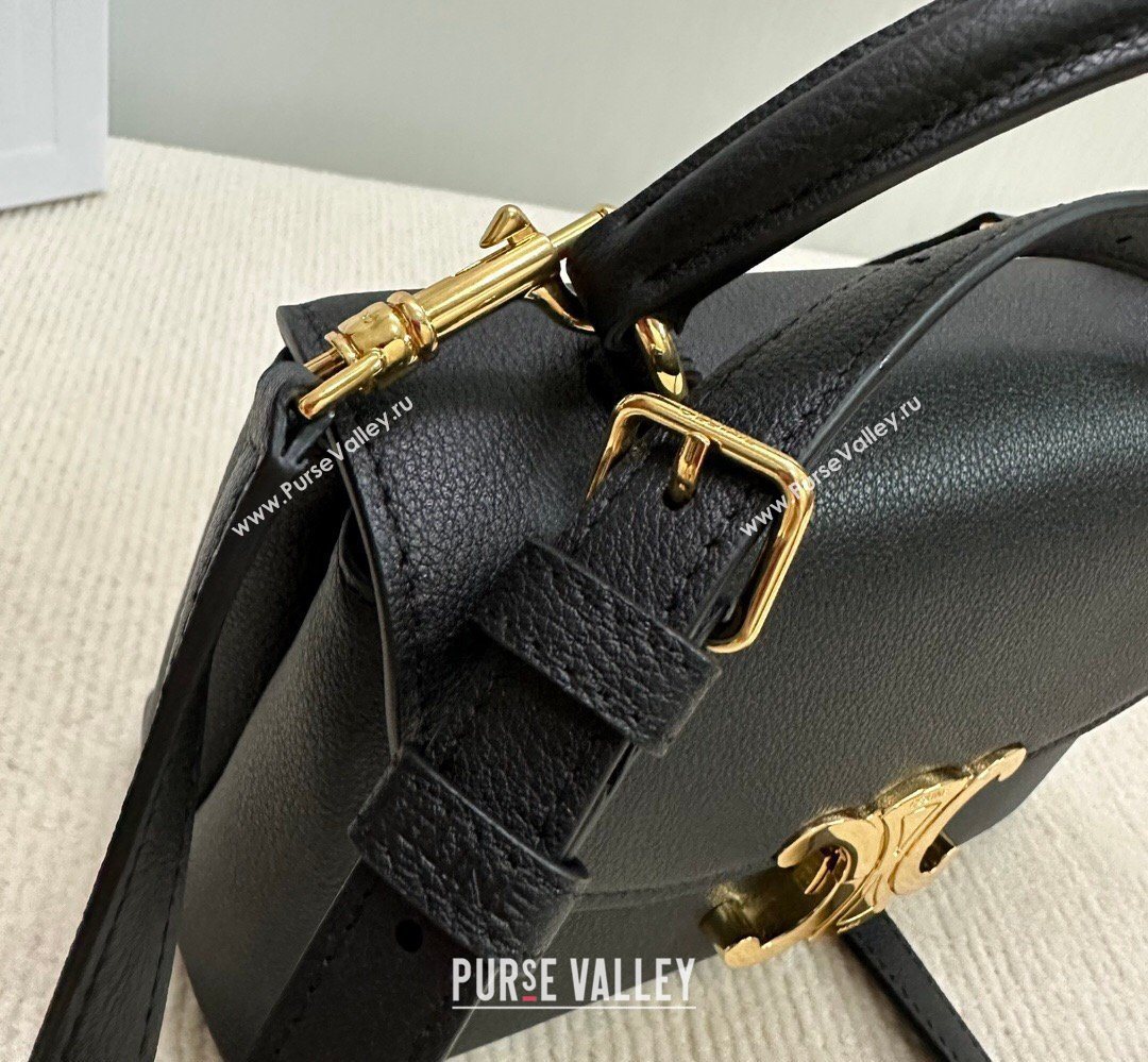 Celine Teen Nino Bag in Grained Supple Calfskin Black 2026 118113 (BL-260411018)