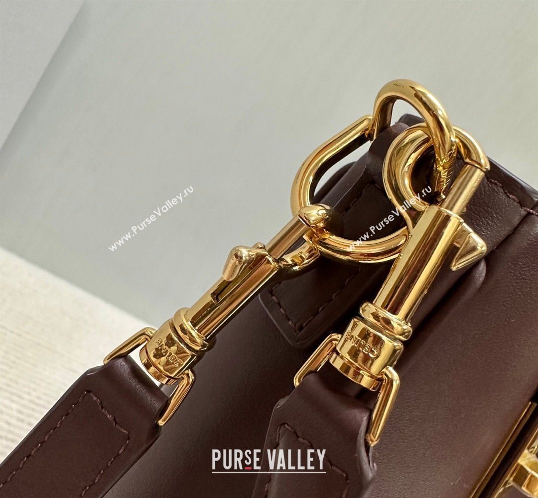 Celine Small Camille16 Soft Bag in Smooth Calfskin Dark Burgundy 2025 120693 (BL-260411022)