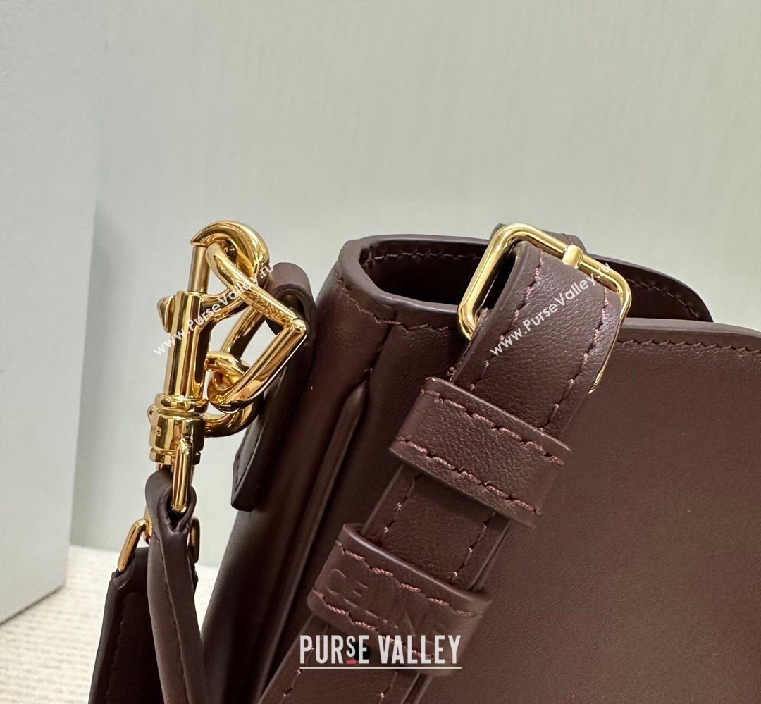 Celine Small Camille16 Soft Bag in Smooth Calfskin Dark Burgundy 2025 120693 (BL-260411022)