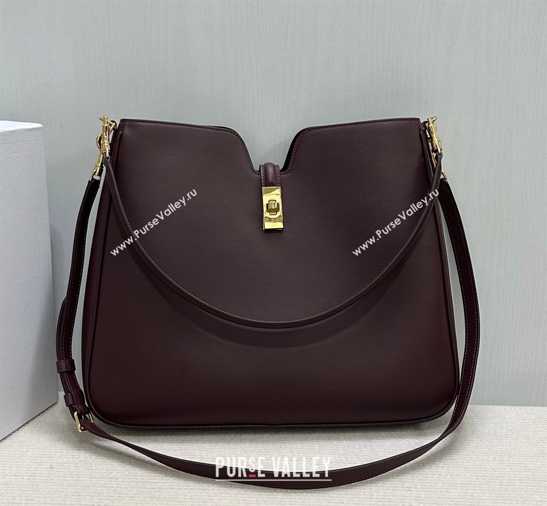 Celine Medium Camille16 Soft Bag in Smooth Calfskin Dark Burgundy 2025 119563 (BL-260411023)