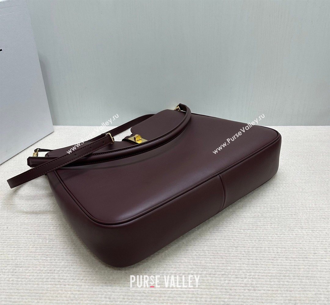 Celine Medium Camille16 Soft Bag in Smooth Calfskin Dark Burgundy 2025 119563 (BL-260411023)