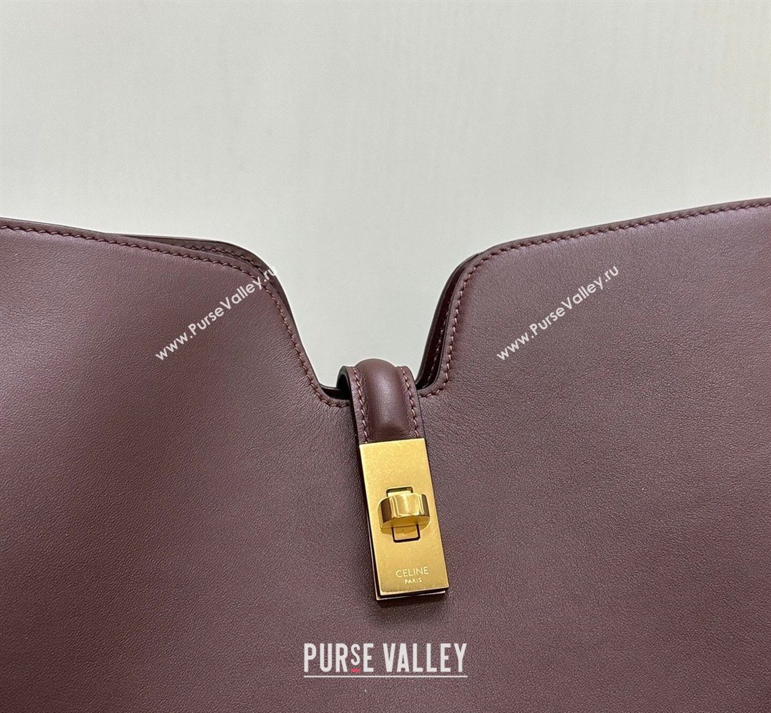 Celine Medium Camille16 Soft Bag in Smooth Calfskin Dark Burgundy 2025 119563 (BL-260411023)