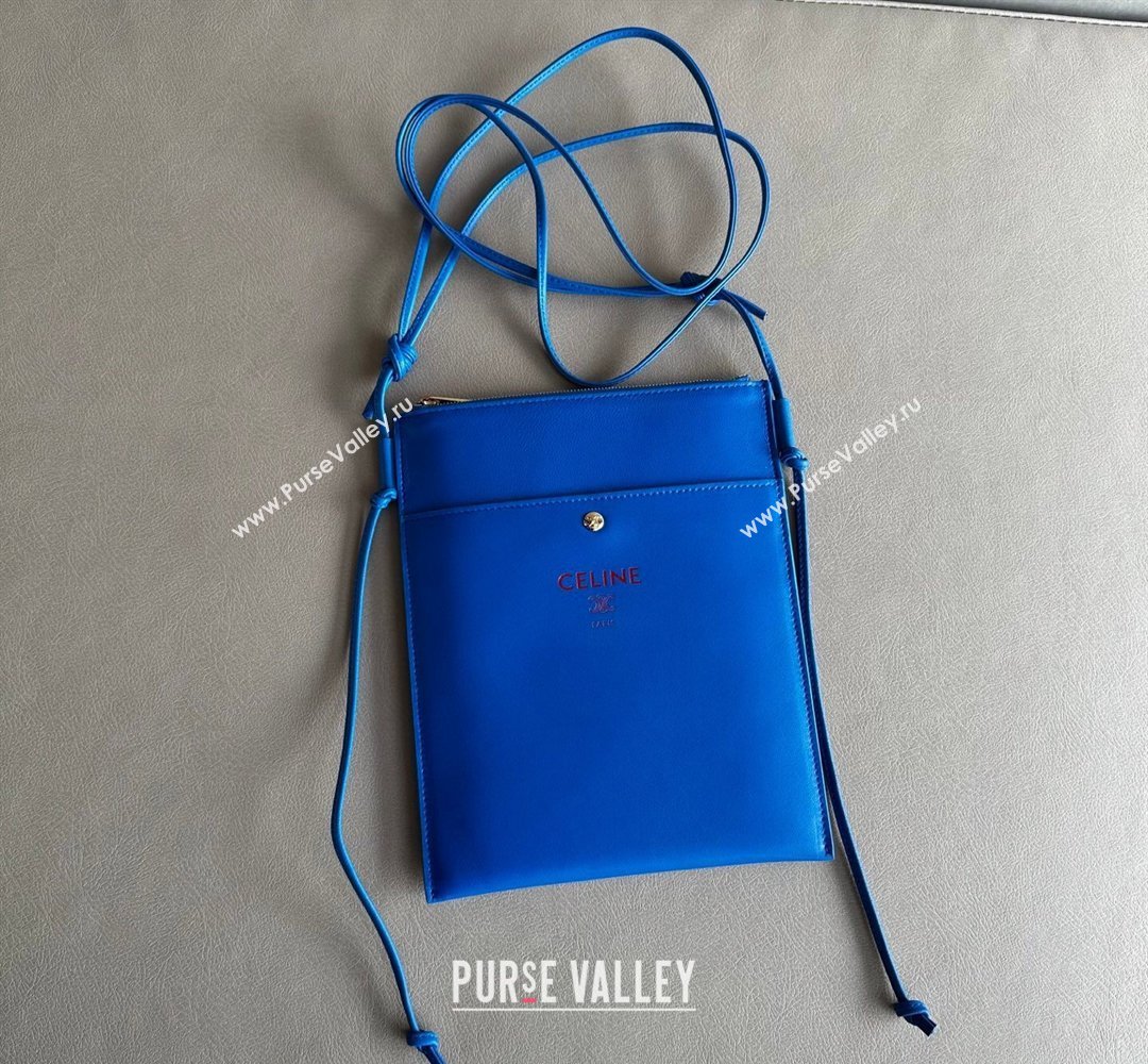 Celine Sharp Pouch Bag in Smooth Lambskin Leather Ultra Blue 2026 10P812 (BL-260411024)