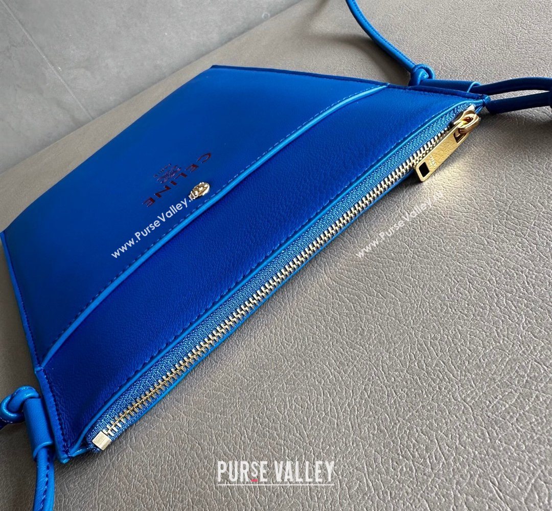 Celine Sharp Pouch Bag in Smooth Lambskin Leather Ultra Blue 2026 10P812 (BL-260411024)