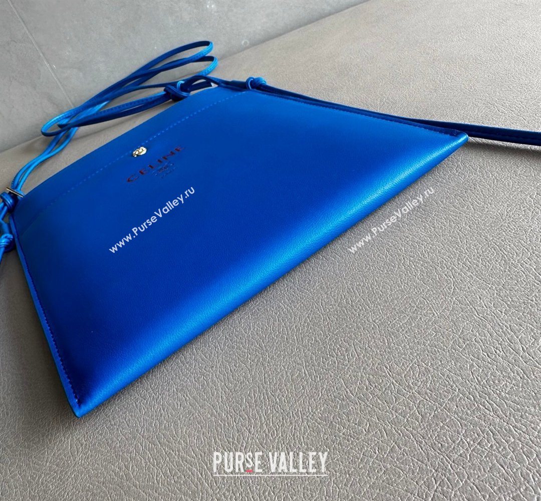 Celine Sharp Pouch Bag in Smooth Lambskin Leather Ultra Blue 2026 10P812 (BL-260411024)