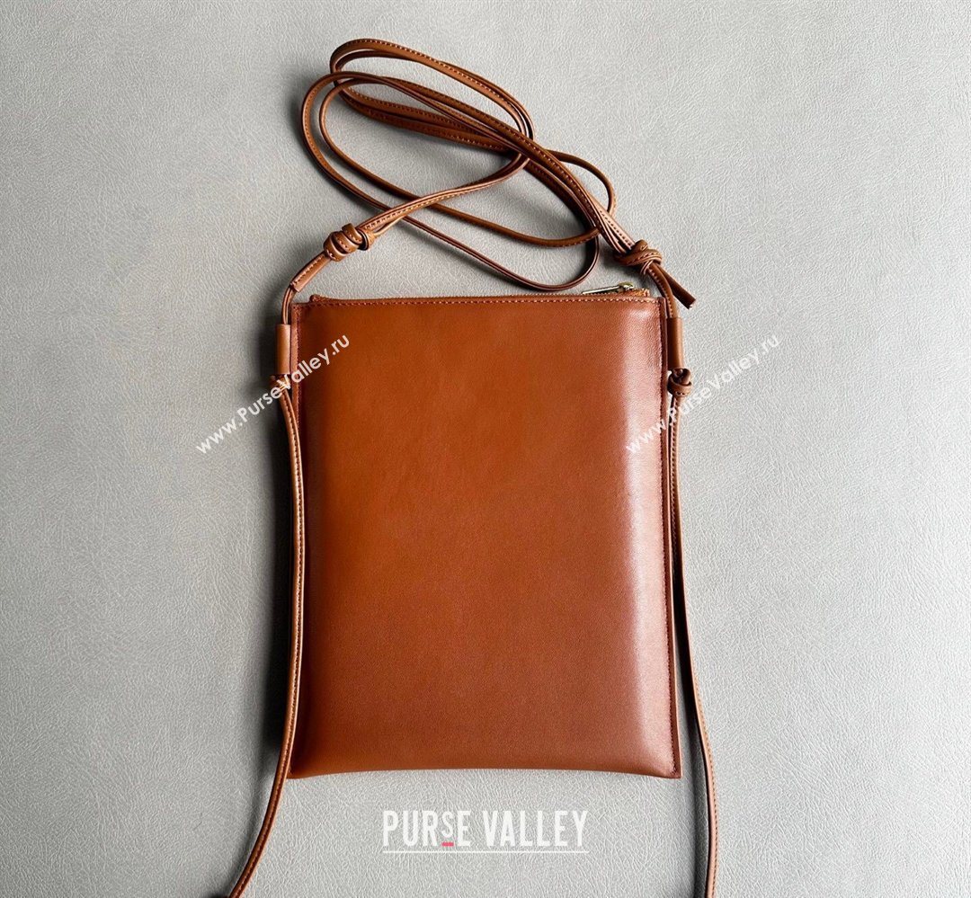 Celine Sharp Pouch Bag in Smooth Lambskin Leather Tan Brown 2026 10P812 (BL-260411025)