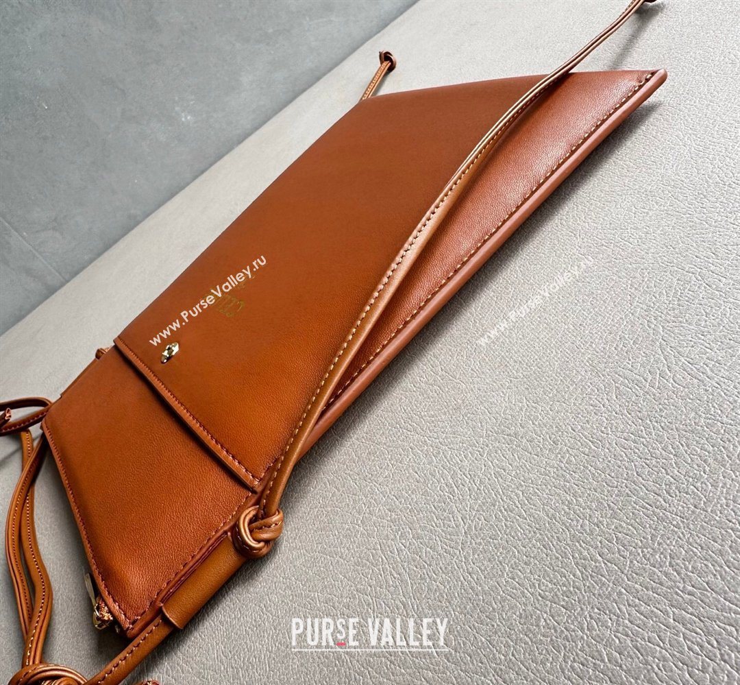 Celine Sharp Pouch Bag in Smooth Lambskin Leather Tan Brown 2026 10P812 (BL-260411025)