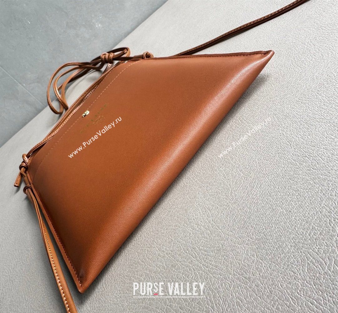 Celine Sharp Pouch Bag in Smooth Lambskin Leather Tan Brown 2026 10P812 (BL-260411025)