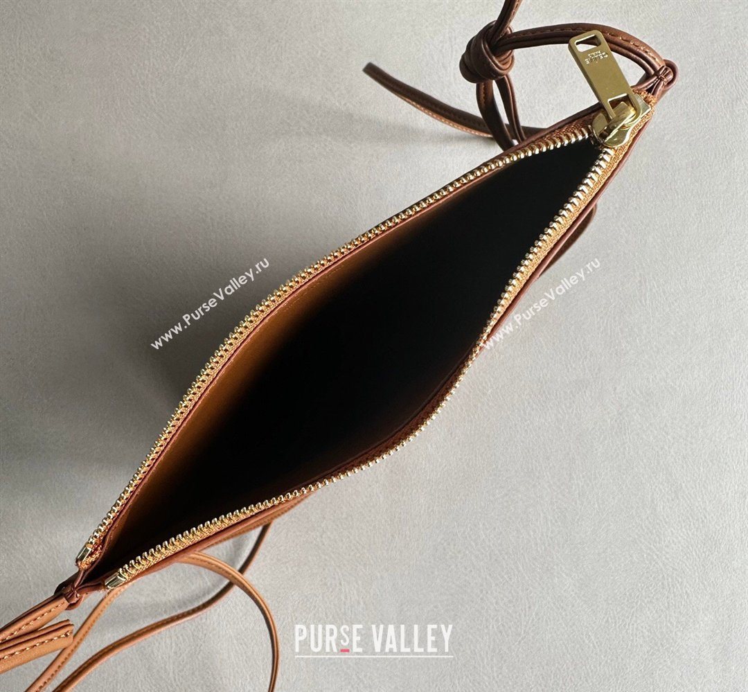 Celine Sharp Pouch Bag in Smooth Lambskin Leather Tan Brown 2026 10P812 (BL-260411025)