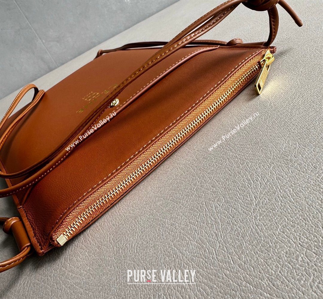 Celine Sharp Pouch Bag in Smooth Lambskin Leather Tan Brown 2026 10P812 (BL-260411025)