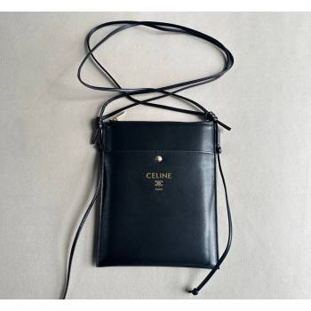 Celine Sharp Pouch Bag in Smooth Lambskin Leather Black 2026 10P812 (BL-260411026)