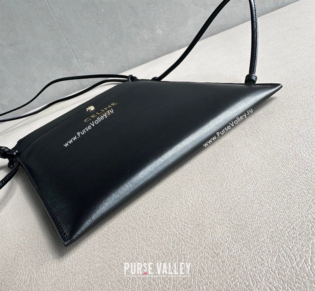 Celine Sharp Pouch Bag in Smooth Lambskin Leather Black 2026 10P812 (BL-260411026)